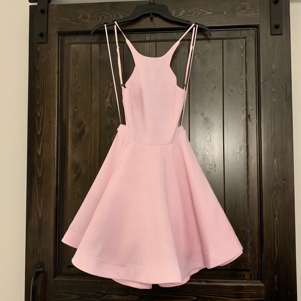 Dawn Pink-Colored Short Flare Gown